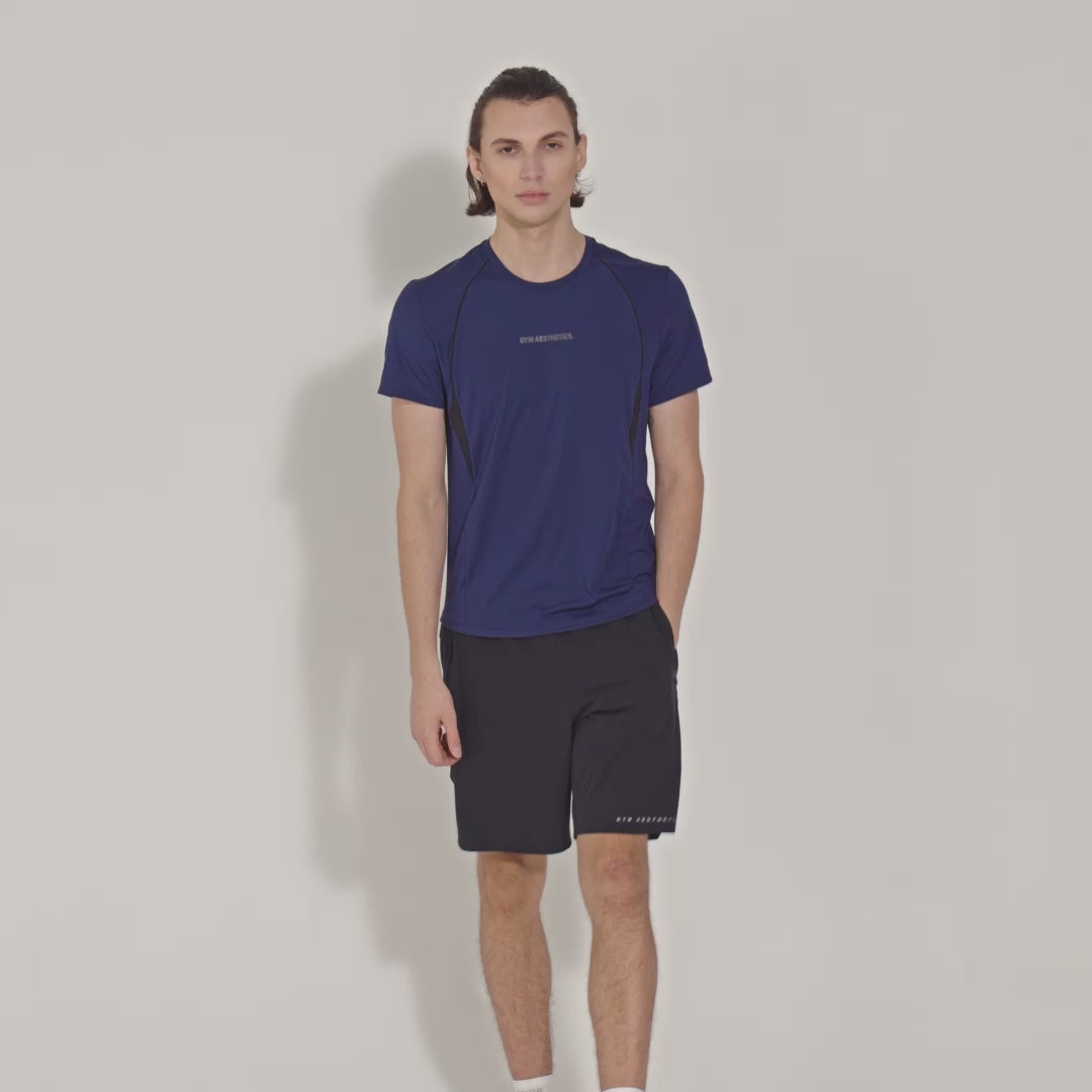 Image of Activewear Performance T Shirt breathable mesh blocking for Men