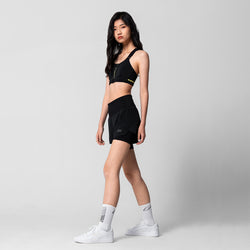 Image of Activewear 2in1 Color Block Running Shorts for Women