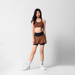 Image of Activewear 2in1 Color Block Running Shorts for Women