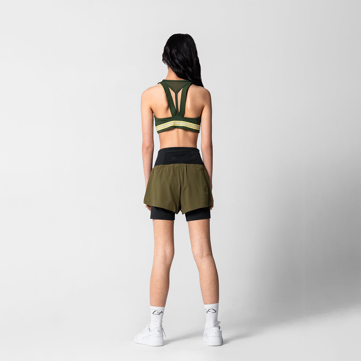 Activewear 2in1 Color Block Running Shorts for Women
