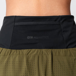 Image of Activewear 2in1 Color Block Running Shorts for Women