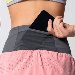Image of Activewear 2in1 Color Block Running Shorts for Women