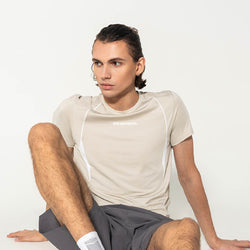 Image of Activewear Performance T Shirt breathable mesh blocking for Men