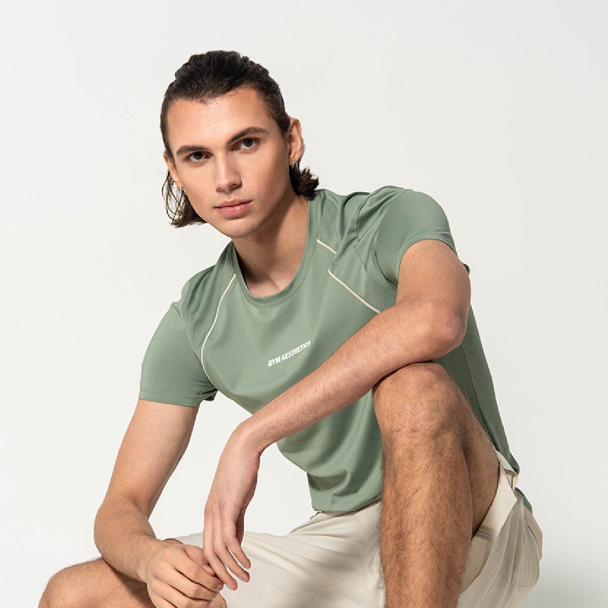 Image of Activewear Performance T Shirt breathable mesh blocking for Men