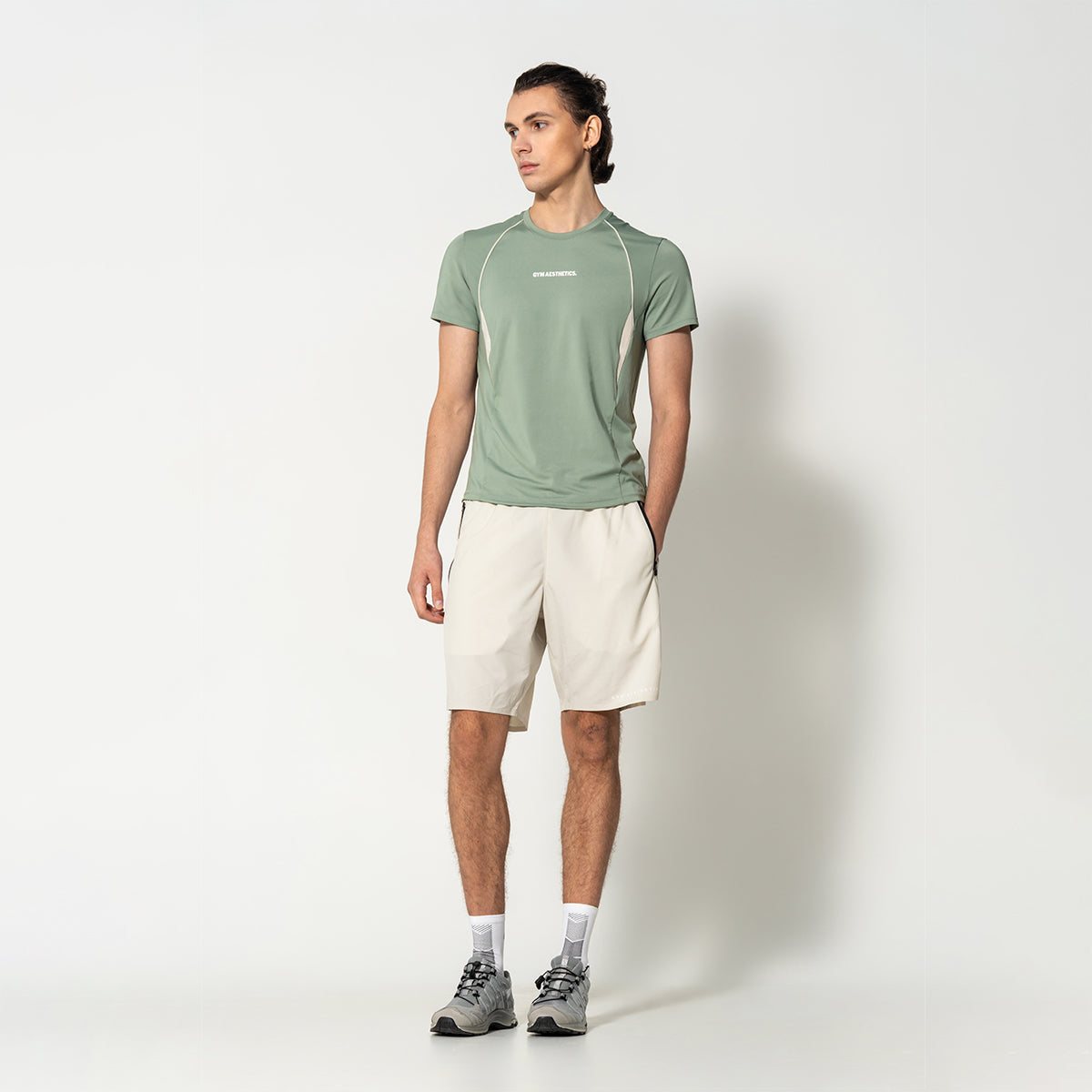 Image of Activewear Performance T Shirt breathable mesh blocking for Men