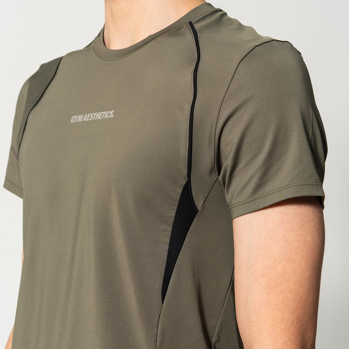 Image of Activewear Performance T Shirt breathable mesh blocking for Men