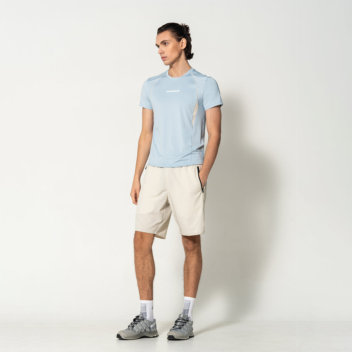 Image of Activewear Performance T Shirt breathable mesh blocking for Men