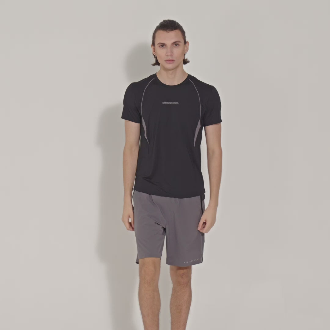 Image of Activewear Performance T Shirt breathable mesh blocking for Men